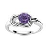 Image 1 : Natural 0.42 CTW Iolite Solitaire Ring 18K White Gold