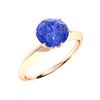 Image 2 : Natural 1.61 CTW Ceylon Sapphire Solitaire Ring 14K Rose Gold