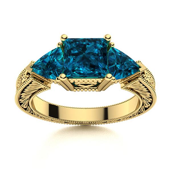 Natural 2.35 CTW Topaz Solitaire Ring 14K Yellow Gold