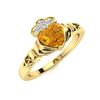 Image 2 : Natural 0.74 CTW Citrine & Diamond Engagement Ring 18K Yellow Gold