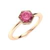 Image 2 : Natural 1.22 CTW Tourmaline Solitaire Ring 18K Rose Gold