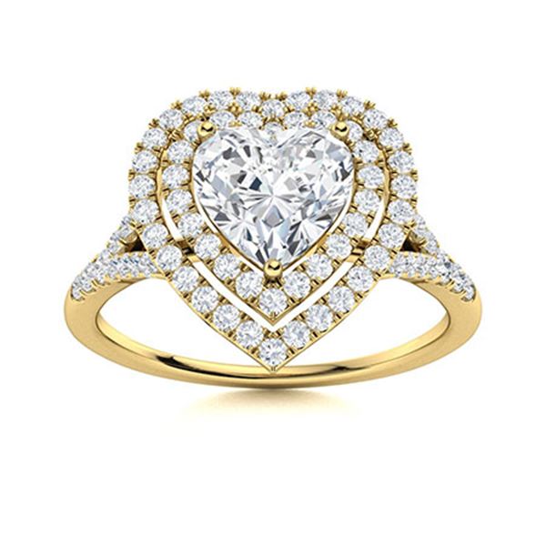 Natural 1.14 CTW Diamond Solitaire Ring 14K Yellow Gold
