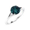 Image 2 : Natural 1.01 CTW Blue Diamond Solitaire Ring 14K White Gold