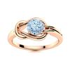 Image 1 : Natural 0.42 CTW Aquamarine Solitaire Ring 18K Rose Gold