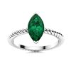 Image 1 : Natural 1.60 CTW Emerald Solitaire Ring 18K White Gold