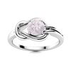 Image 1 : Natural 1.05 CTW Rose Quartz Solitaire Ring 14K White Gold