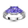 Image 1 : Natural 1.94 CTW Tanzanite Solitaire Ring 14K White Gold