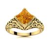 Image 1 : Natural 0.50 CTW Citrine Solitaire Ring 14K Yellow Gold