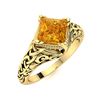 Image 2 : Natural 0.50 CTW Citrine Solitaire Ring 14K Yellow Gold