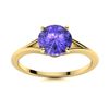 Image 1 : Natural 1.06 CTW Tanzanite Solitaire Ring 18K Yellow Gold