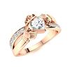 Image 2 : Natural 0.77 CTW Diamond Solitaire Ring 14K Rose Gold