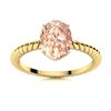 Image 1 : Natural 1.55 CTW Morganite Solitaire Ring 14K Yellow Gold