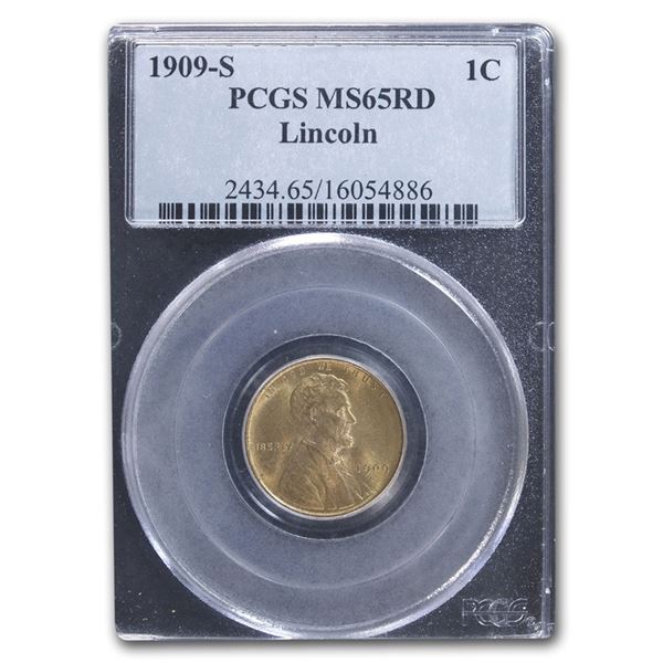 1909-S Lincoln Cent MS-65 PCGS (Red)