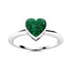 Image 1 : Natural 0.43 CTW Emerald Solitaire Ring 14K White Gold