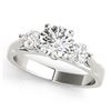 Image 1 : Natural 1.25 ctw Diamond 3 Stone Ring 14k White Gold
