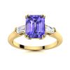 Image 1 : Natural 1.64 CTW Tanzanite & Diamond Engagement Ring 14K Yellow Gold