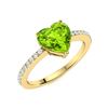 Image 2 : Natural 1.76 CTW Peridot & Diamond Engagement Ring 18K Yellow Gold