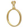 Image 1 : 14K Gold Screw-Top Plain-Front Coin Bezel - 30.6 mm