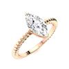 Image 2 : Natural 0.31 CTW Diamond Solitaire Ring 14K Rose Gold