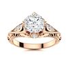 Image 1 : Natural 0.93 CTW Diamond Solitaire Ring 14K Rose Gold
