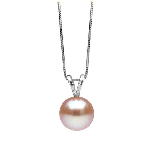 Pink Freshwater Classic Solitaire Pearl Pendant