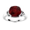 Image 1 : Natural 1.43 CTW Garnet Solitaire Ring 18K White Gold