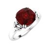 Image 2 : Natural 1.43 CTW Garnet Solitaire Ring 18K White Gold