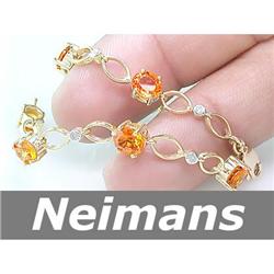 Gem 4.00 ct Green Amethyst & Sapphire Pendant 14kt Gold