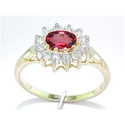 Neimans 1.25 ct Songea & White Sapphire Ring 14kt Gold
