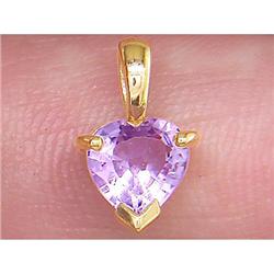 Neimans .75 ct Amethyst Pendant 14k Gold USGL CERTIFIED