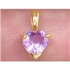 Image 1 : Neimans .75 ct Amethyst Pendant 14k Gold USGL CERTIFIED