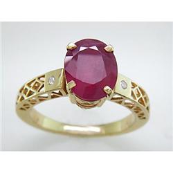Neimans 2.75 ct Green Amethyst & Diamond Ring 14kt Gold