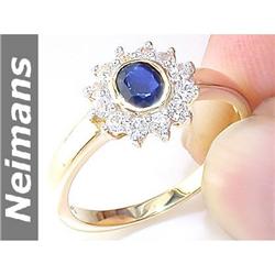 Vintage 2.00 ct Orange Sapphire & Diamond Ring 14k Gold
