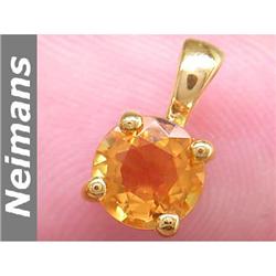 .50 ct Citrine Pendant 14kt Gold USGL CERTIFIED