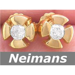 Certified .25 ct Diamond Stud Earrings 14k Gold