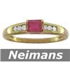 Image 1 : .50 ct Ruby & Diamond Ring 14kt Gold CERTIFIED