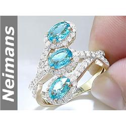 Certified 5.00 ct Zircon & Diamond Stud Earrings 14kt