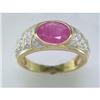 Image 1 : Fine 2.50 ct Certified Ruby & VS Diamond Ring 14k Gold