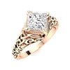 Image 2 : Natural 1.52 CTW Diamond Solitaire Ring 18K Rose Gold