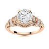 Image 1 : Natural 0.96 CTW Diamond Solitaire Ring 18K Rose Gold