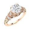 Image 2 : Natural 0.96 CTW Diamond Solitaire Ring 18K Rose Gold