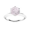 Image 1 : Natural 1.05 CTW Rose Quartz Solitaire Ring 14K White Gold