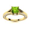 Image 1 : Natural 1.12 CTW Peridot & Diamond Engagement Ring 14K Yellow Gold