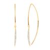 Image 1 : Natural 0.17 CTW Diamond Hoop Earrings 18KT Yellow Gold