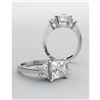 Image 1 : Natural 2.02 CTW 3-Stone Princess Cut & Half Moon Diamond Ring 14KT White Gold