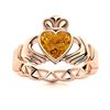 Image 1 : Natural 1.56 CTW Citrine Solitaire Ring 18K Rose Gold