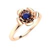 Image 2 : Natural 0.12 CTW Sapphire Solitaire Ring 18K Rose Gold