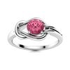 Image 1 : Natural 1.02 CTW Pink Sapphire Solitaire Ring 14K White Gold