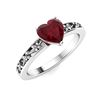 Image 2 : Natural 0.58 CTW Ruby Solitaire Ring 14K White Gold