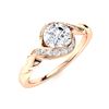 Image 2 : Natural 0.59 CTW Diamond Solitaire Ring 14K Rose Gold